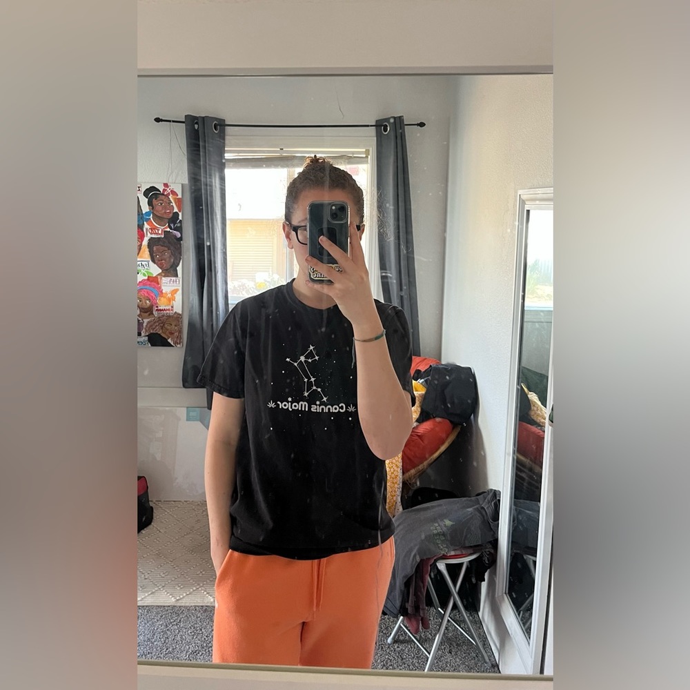 Econscious cannis major black cotton mens short sleeve tee shirt